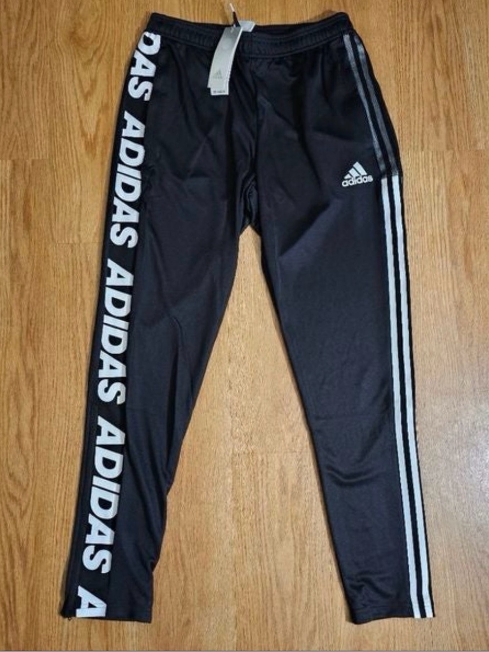 Adidas Tiro Track Pants Asymmetrical Tape Joggers Black White Size Medium M